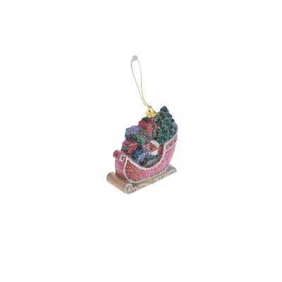 APPENDINO A FORMA DI SLITTA PER ALBERO DI NATALE CM. 11x4,5x9,63