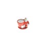 BABBO NATALE DI CERAMICA CON CANDELA COLORE ROSSO CM. 9