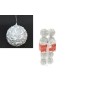 BOX 10 SFERE PALLINE DI NATALE PN1730 COLORE ARGENTO CM. 6