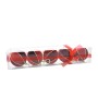 BOX 5 SFERE PALLINE DI NATALE DEC.34 ROSSO/BORDO' CM. 9