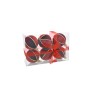 BOX 6 SFERE PALLINE DI NATALE DEC.34 ROSSO/BORDO' CM. 7