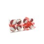 BOX 8 SFERE PALLINE DI NATALE DEC.34 BIANCO/ROSSO CM. 6