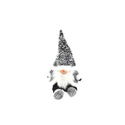 ELFO DI NATALE COLORE NERO/ARGENTO CM. 22x16x64