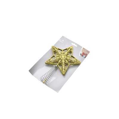 PUNTALE PER ALBERO DI NATALE FORMA DI STELLA MOD.137 ORO CM. 14