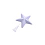 PUNTALE STELLA PER ALBERO DI NATALE CON GLITTER COLORE ARGENTO