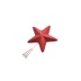 PUNTALE STELLA PER ALBERO DI NATALE CON GLITTER COLORE ROSSO