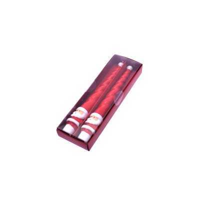 SET 2 CANDELE DI BABBO NATALE CM. 26,4x8x3,8