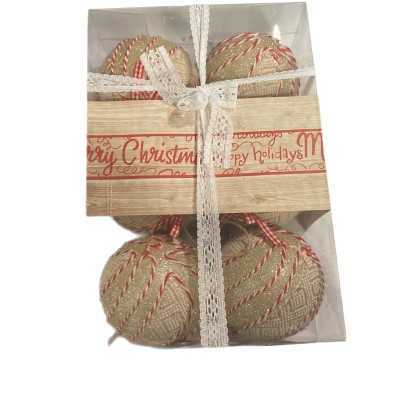 BOX 6 SFERE PALLINE DI NATALE DEC.1822 CM. 9