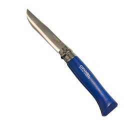 OPINEL KNIFE STAINLESS STEEL N.8 BLUE BARODEUR HANDLE