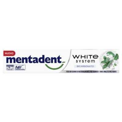 MENTADENT DENTFRICIO DENTI WHITE SISTEM BICARBONATO ML. 75