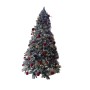 ALBERO DI NATALE URAGANO INNEVATO CON BASE IN METALLO 1408 RAMI