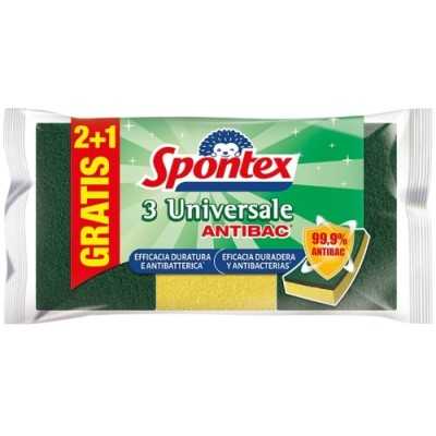 SPONTEX SPUGNA ABRASIVA UNIVERSALE 2+1