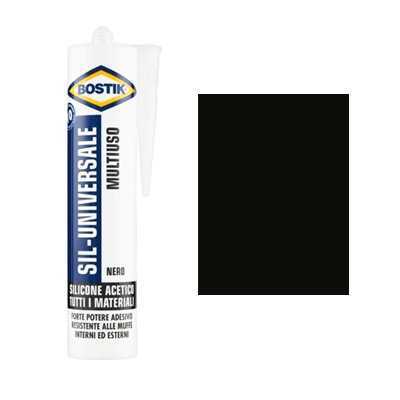 BOSTIK SILICONE ACETICO SIL UNIVERSALE NERO RAL 9005 ML. 280