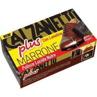 CALZANETTO SPUGNA LUCIDA SCARPA PLUS MARRONE