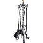 PIANTANA CAMINO KIT 5 PEZZI TORTIGLIONE FERRO BATTUTO CON