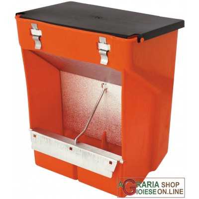 NOVITAL PLASTIC FEEDER FOR RABBITS WITH HOPPER WITH LID