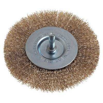 SPAZZOLA ACCIAIO CIRCOLARE CON GAMBO PG 475.00 MM. 100 G. MM