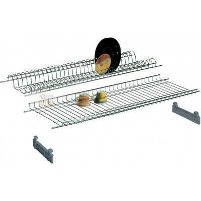 SHELF COLAPIATTI IN CHROME STEEL CM. 76 WITH SUPPORTS