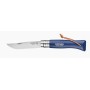 OPINEL INOX. 8 LAMA IN ACCIAIO INOX MANICO BLU SCURO CON