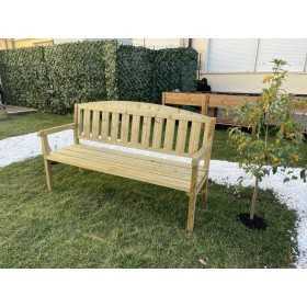 Panchina in legno impregnato in autclave tre posti modello Dalia in legno di pino