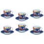 CASA CON TE SET 6 TAZZINE DA CAFFE MULTICOLOR PORCELLANA CON