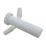 CANOTTO PP CON GHIERA E 2 ATTACCHI BIANCO MM. 40x1 - 1/2