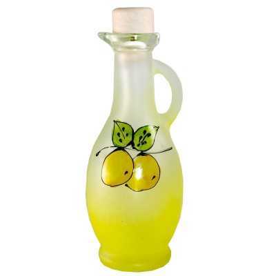 BOTTIGLIA EGIZIA IN VETRO GIALLO SATINATO CON TAPPO CC. 500