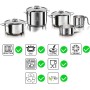 AETERNUM BATTERIA SET 8 PENTOLE LA DIVINA RE INOX