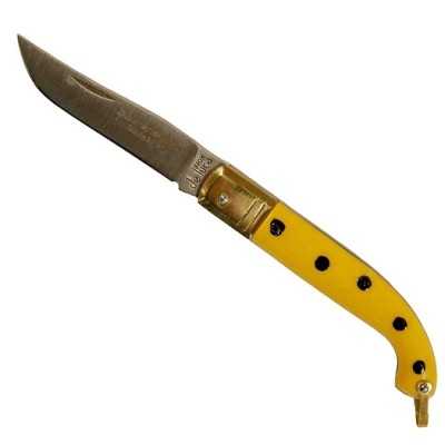 De Luca Coltello zuavo manico giallo coccinellla testine in