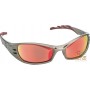 STEM GLASSES TITANIUM FRAME RED MIRROR LENSES