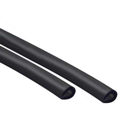 COPPIA PROFILO SALVAPORTE ADESIVI NERO CM. 2x60