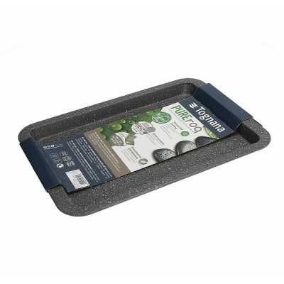 TOGNANA TEGLIA RETTANGOLARE IN ACCIAIO IN CARBONIO PURE ROQ CM. 38x27