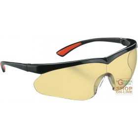 STAINLESS GLASSES BLACK FRAME YELLOW LENSES ANTI-SCRATCH AND