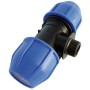 TEE MASCHIO TUBO NERO 25X3/4X25