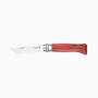 OPINEL COLTELLO INOX N. 6 BETULLA CON MANICO IN LAMELLE ROSSO