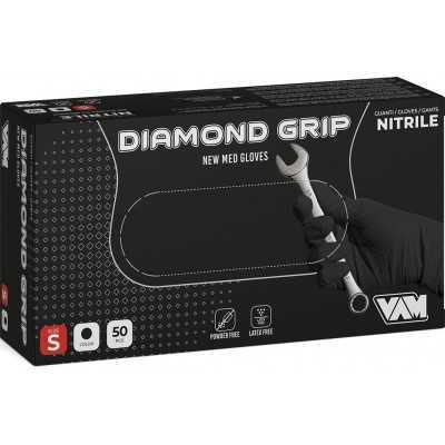 GUANTI MONOUSO IN NITRILE NERI S/P NEW MED DIAMOND GRIP BLACK
