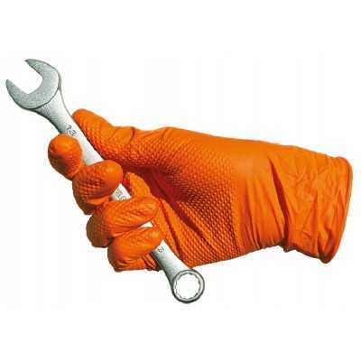 GUANTI MONOUSO IN NITRILE ARANCIO S/P NEW MED DIAMOND tg S - XL