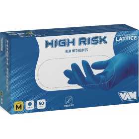 GUANTO MONOUSO IN LATTICE BLU S/P 18.5g NEW MED HIGH RISK TG M