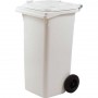 BIDONE NETTEZZA URBANA QUADRATO CON RUOTE LT. 240 BIANCO