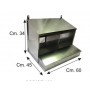 NIDO DOPPIO PER GALLINE OVAIOLE CM. 60x45x34h.