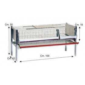 GABBIA PER 40 QUAGLIE OVAIOLE ANTIRODITORE CM.