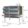 GABBIA PER GALLINE OVAIOLA 2 BOX CON SCIVOLO PER LA RACCOLATA