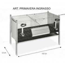 GABBIA PRIMAVERA PER CONIGLI INGRASSO 2 POSTI CM.