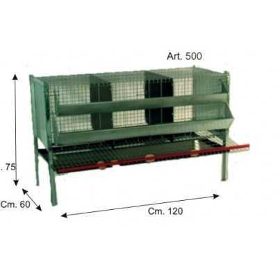 NIDO PER GALLINA OVAIOLA A 3 SCOMPARTI CM.