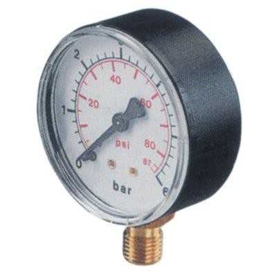 MANOMETRO PER COMPRESSONE BAR 0/16 1/4 POLL. RADIALE