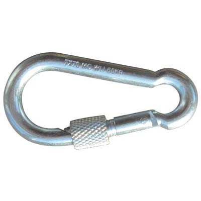 MOSCHETTONE SICUREZZA A VITE IN ACCIAIO ZINCATO MM. 100x10