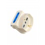 ADATTATORE MULTIPRESA CON 2 PRESE BIPASSO E SHUKO 10/16A