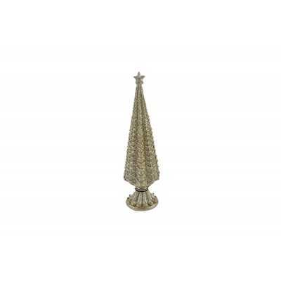 ALBERO PER DECORO NATALIZIO COLORE CHEMAPAGNE CM. 9x9x34