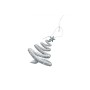 APPENDINO A FORMA DI ALBERO COLORE ARGENTO GLITTER CM. 12