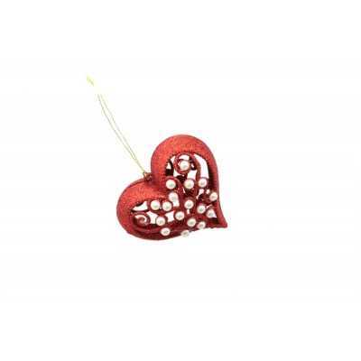 APPENDINO A FORMA DI CUORE COLORE ROSSO CM. 10x5x9
